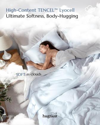 Imagem de Conjunto de edredom HugNest King 229x264 cm, respirável, leve