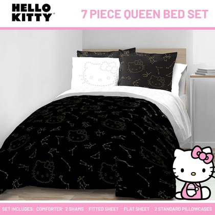 Imagem de Conjunto de edredom Jay Franco Hello Kitty Stars Queen 7 peças