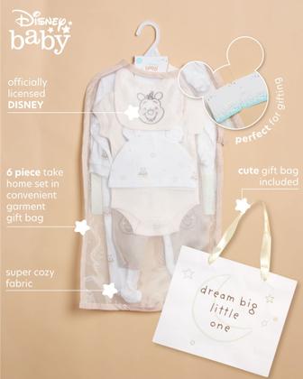 Imagem de Conjunto de enxoval para presente Disney Mickey Minnie Mouse 0-6M 7 peças