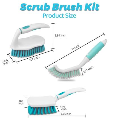Imagem de Conjunto de escovas de esfoliação Brush Family Heavy-Duty Stiff Bristles x3
