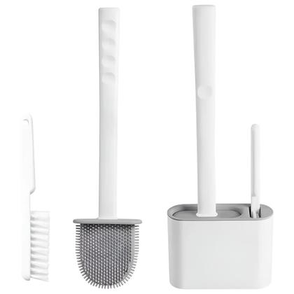 Imagem de Conjunto De Escovas Limpeza Banheiro Vaso Sanitário Suporte