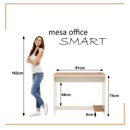 Imagem de Conjunto de Escritório 2 Peças Smart Office Mesa e Armário Livreiro
