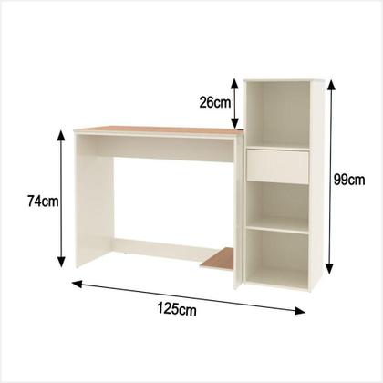 Imagem de Conjunto de Escritório 2 Peças Smart Office Mesa e Armário Livreiro