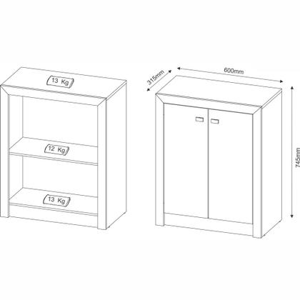Imagem de Conjunto de Escritório com Escrivaninha 04 pç CJ18-041 Tecnomóbili