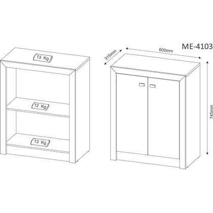 Imagem de Conjunto de Escritório com Escrivaninha 04 pç CJ18-042 Tecnomóbili
