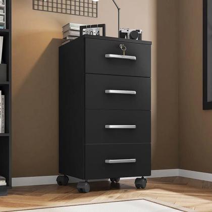 Imagem de Conjunto De Escritório Home Office 3 Com Peças Gávea Preto - Mpozenato