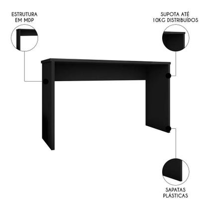 Imagem de Conjunto De Escritório Home Office 3 Com Peças Gávea Preto - Mpozenato