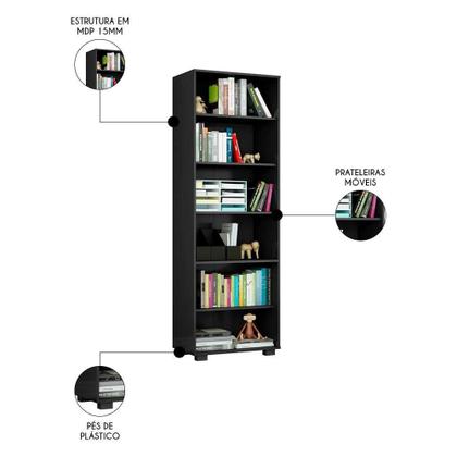 Imagem de Conjunto De Escritório Home Office 3 Com Peças Gávea Preto - Mpozenato