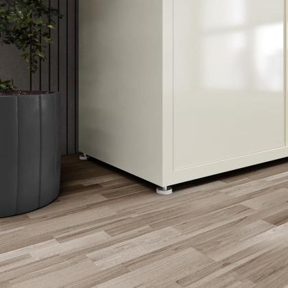 Imagem de Conjunto De Escritório Office 2 Peças Mesa Armário Alto Tund - Off White E Cedro Off White E Cedro