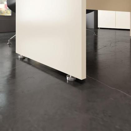 Imagem de Conjunto De Escritório Office 2 Peças Mesa Armário Alto Tund - Off White E Cedro Off White E Cedro