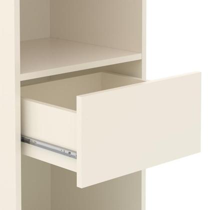 Imagem de Conjunto De Escritório Tech 4 Livreiro 1 Buffet E 5 Mesas 90 - Off White E Cedro Off White E Cedro