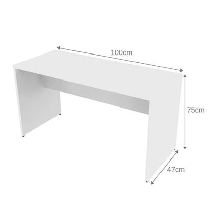 Conjunto de Escrivaninha com Armário de Escritório Tonal 4 PT Branco - Bramov Imagem de Conjunto de Escrivaninha com Armário de Escritório Tonal 4 PT Branco