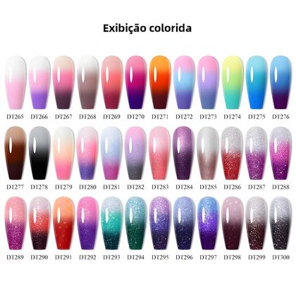 Imagem de Conjunto De Esmalte De Gel Térmico Com Brilho Brilhante, 7 Peças, Kit De Gel UV LED Que Muda De Cor