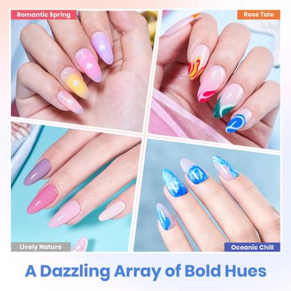 Imagem de Conjunto de esmaltes besouros, gel de 100 cores, 119 unidades com camada superior básica