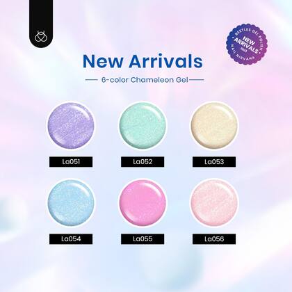 Imagem de Conjunto de esmaltes besouros Glitter Gel Pastel 6 cores para mulheres