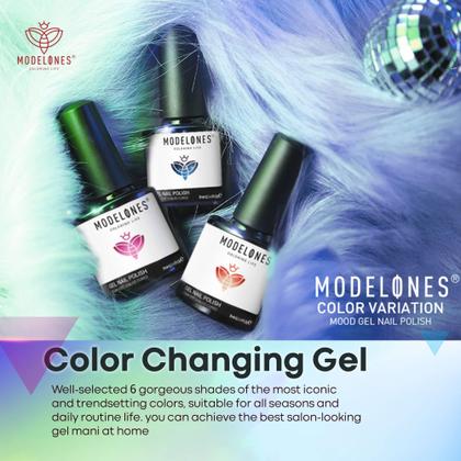 Imagem de Conjunto de esmaltes de gel modelones com 6 cores que mudam de cor