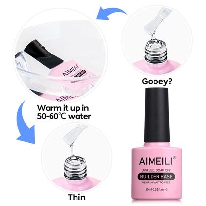 Imagem de Conjunto de esmaltes em gel AIMEILI Builder Base Sheer Color 60mL