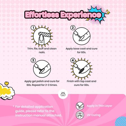 Imagem de Conjunto de Esmaltes em Gel Beetles - 24 Unidades com Base e Top Coat