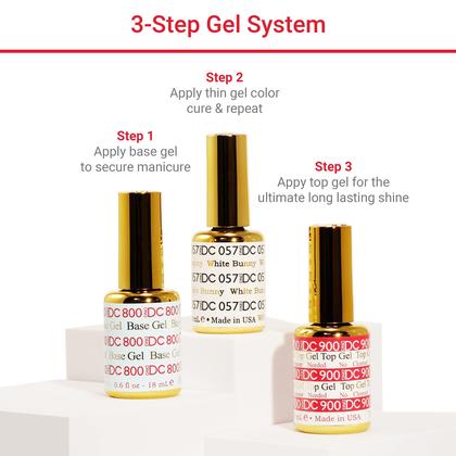 Imagem de Conjunto de esmaltes em gel DND DC White Collection 15 mL UV/LED + laca