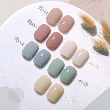 Imagem de Conjunto de Esmaltes em Gel GAOY - Cores Neutras Morandi (6 x 6,5ml)