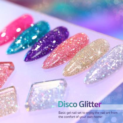 Imagem de Conjunto de Esmaltes em Gel GAOY Disco Glitter - 6 Cores Arco-Íris (7,3ml)