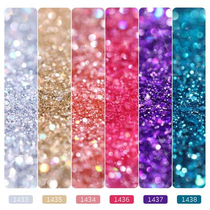 Imagem de Conjunto de Esmaltes em Gel GAOY Disco Glitter - 6 Cores Arco-Íris (7,3ml)