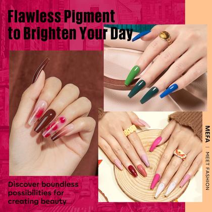 Imagem de Conjunto de Esmaltes em Gel MEFA - 32 Cores (Vermelho, Vinho, Champanhe)