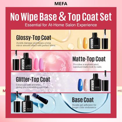 Imagem de Conjunto de Esmaltes em Gel MEFA - 46 Unidades com 42 Cores, Base e Top Coat