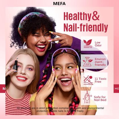 Imagem de Conjunto de Esmaltes em Gel MEFA - 46 Unidades com 42 Cores, Base e Top Coat