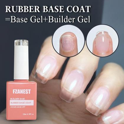 Imagem de Conjunto de esmaltes FZANEST Rubber Base Gel 6 unidades de 7,5 ml com Builder