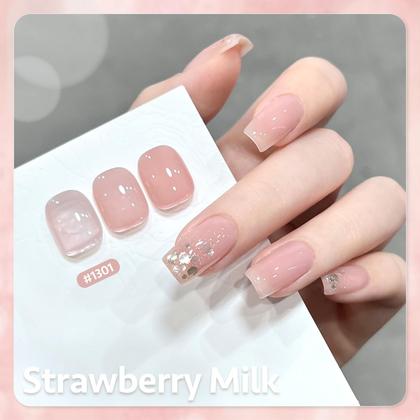 Imagem de Conjunto de Esmaltes GAOY Jelly Gel - 6 Cores de Leite de Morango (6,5 mL)