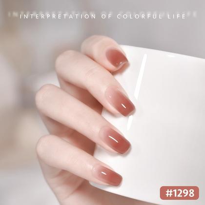 Imagem de Conjunto de Esmaltes GAOY Jelly Gel - 6 Cores de Leite de Morango (6,5 mL)