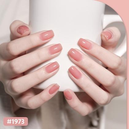 Imagem de Conjunto de Esmaltes GAOY Jelly Gel - 6 Cores de Leite de Morango (6,5 mL)