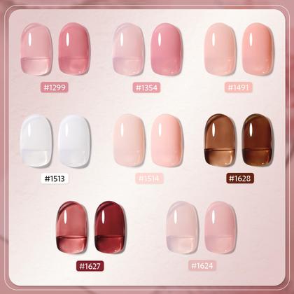 Imagem de Conjunto de esmaltes GAOY Jelly Gel 8 cores translúcidas 7 mL
