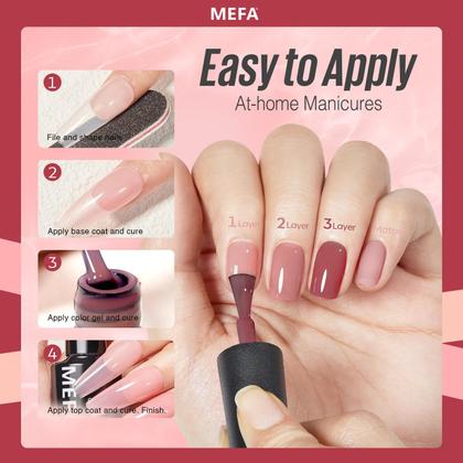 Imagem de Conjunto de Esmaltes MEFA Jelly Gel - 12 Cores Vibrantes