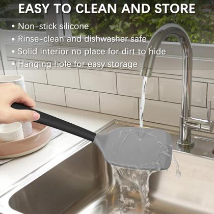 Imagem de Conjunto de espátulas de silicone Coukre de alta resistência ao calor, sem BPA, pacote com 2 unidades