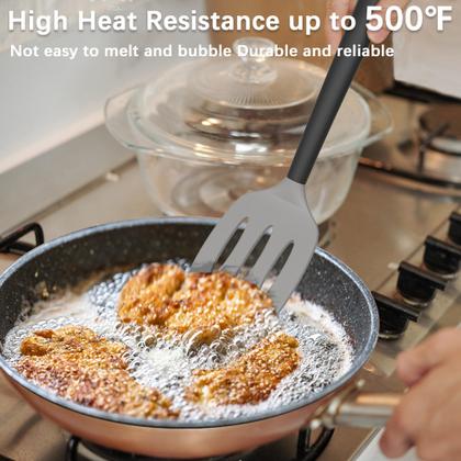 Imagem de Conjunto de espátulas de silicone Coukre de alta resistência ao calor, sem BPA, pacote com 2 unidades