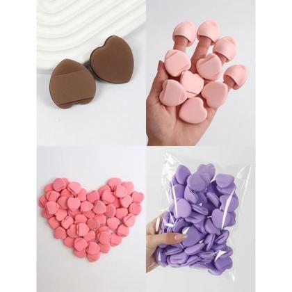 Imagem de Conjunto De Esponjas De Maquiagem Mini Rosa Para Dedos, Pacote Com 50 Unidades, Aplicador De Base E