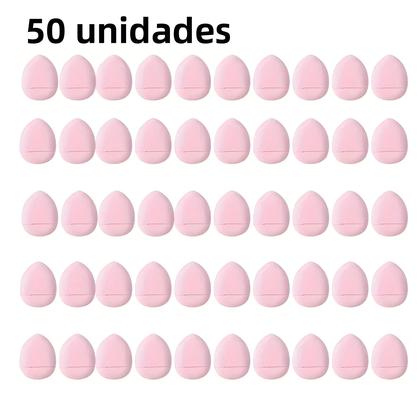 Imagem de Conjunto De Esponjas De Maquiagem Mini Rosa Para Dedos, Pacote Com 50 Unidades, Aplicador De Base E