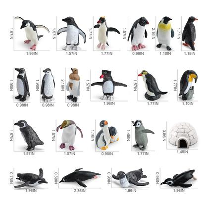 Imagem de Conjunto de estatuetas BRETOYIN Arctic Penguin com iglu, 21 unidades