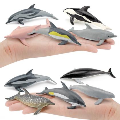 Imagem de Conjunto de estatuetas Dolphin, 10 peças realistas de PVC, mamíferos oceânicos para crianças