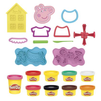 Imagem de Conjunto de estilo Play-Doh Peppa Pig com 9 latas e 11 ferramentas para crianças