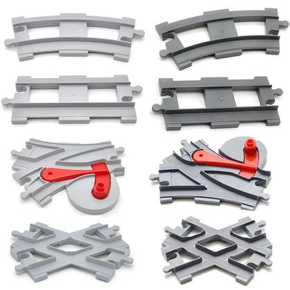 Imagem de Conjunto De Expansão De Trilhos De Trenzinho Grande Compatível Com DUPLO 10874 10872 10882 Blocos