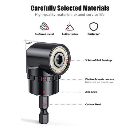 Imagem de Conjunto de extensão de broca Fruholt com adaptador de furadeira de ângulo reto
