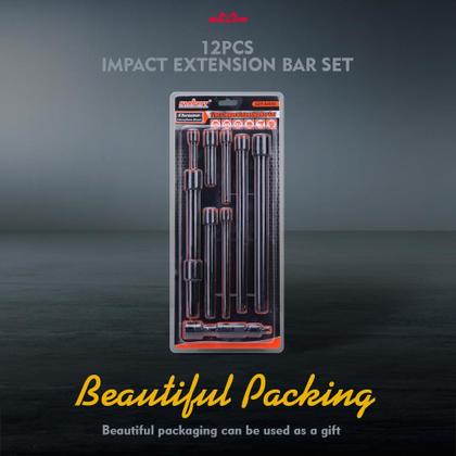 Imagem de Conjunto de extensão de soquete HORUSDY 12 unidades de 1/4, 3/8 e 1/2