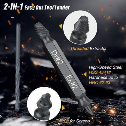 Imagem de Conjunto de extrator de parafusos danificado Topec 16PCS com estojo de armazenamento