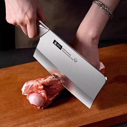 Imagem de Conjunto De Facas De Cozinha Multifuncionais De Alta Dureza Com Cabo De Aço Forjado Para Cortar