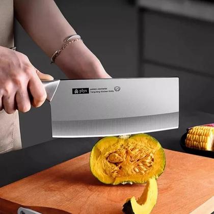 Imagem de Conjunto De Facas De Cozinha Multifuncionais De Alta Dureza Com Cabo De Aço Forjado Para Cortar