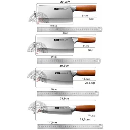 Imagem de Conjunto De Facas De Cozinha Multifuncionais De Alta Dureza Com Cabo De Aço Forjado Para Cortar