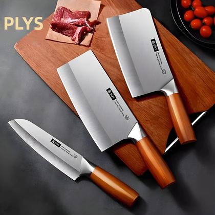 Imagem de Conjunto De Facas De Cozinha Multifuncionais De Alta Dureza Com Cabo De Aço Forjado Para Cortar